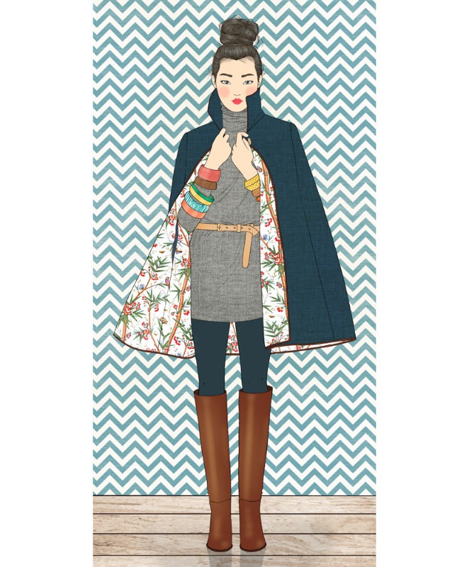 illustration delphine soucail fashion girl.jpg - Delphine SOUCAIL | Virginie